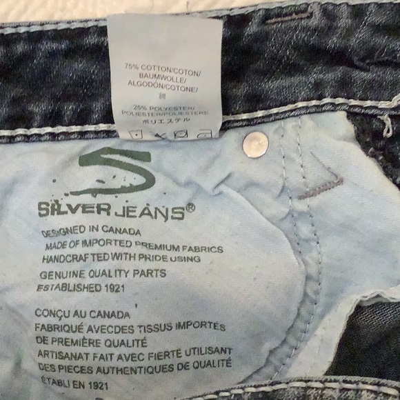 Silver Aiko Lo Rise Bootcut Jeans, 28W 31L - Picture 4 of 15